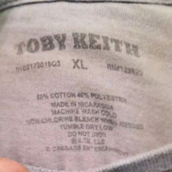 Toby Keith I Love This Bar Grill Las Vegas T-Shirt Gray Size Large Eagle Guitar - Picture 8 of 10